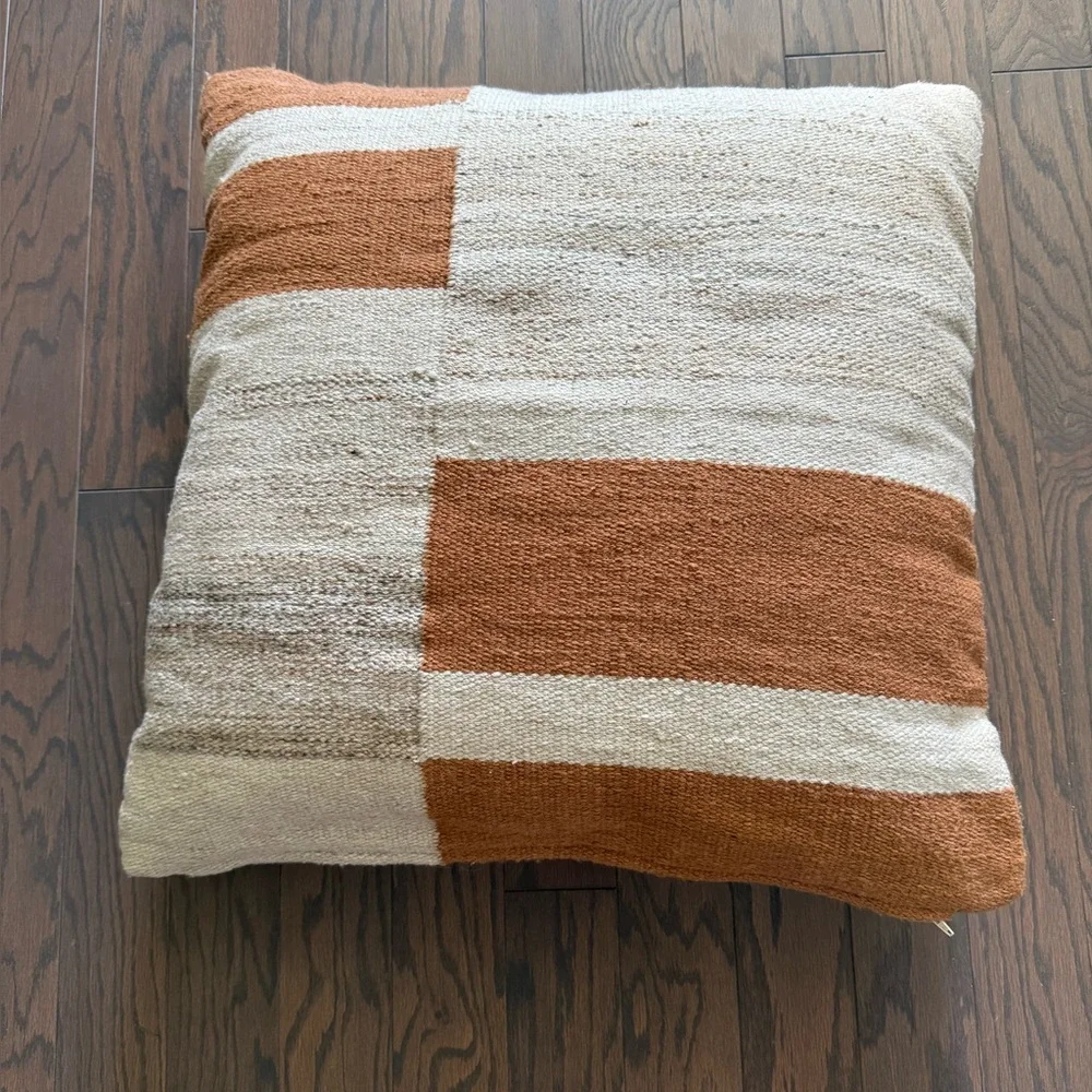 Threshold Oversized Blocked Woven Square Throw Pillow 24x24